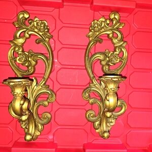 Homco Gold Decorative Wall Sconces